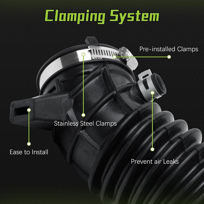 VINMS 17228-REZ-A00 Air Intake Hose Tube With Clamps for 2010 2011 Honda CR-V 2.4L 696-011 - Image 4